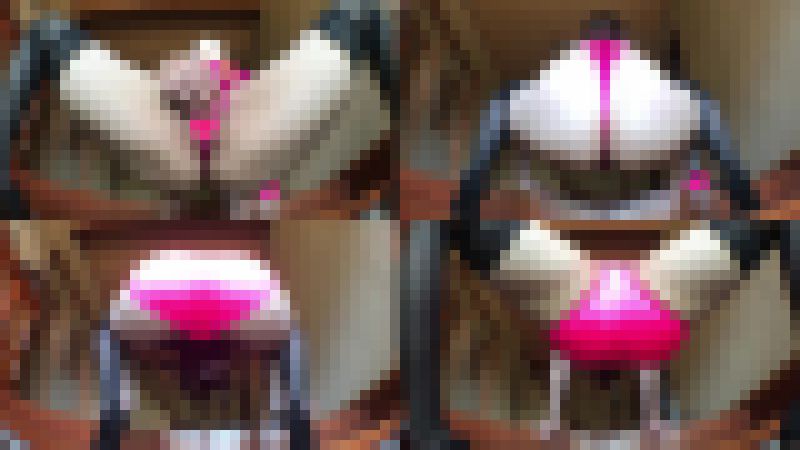 ?艶Pink??玄関開けて公開！下品声クリち〇ぽオナニー?光沢スパッツ??バインダーハイレグレオタード? サンプル画像