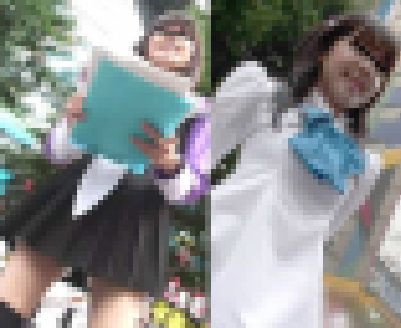 メイドカフェの街角営業パンチラA サンプル画像