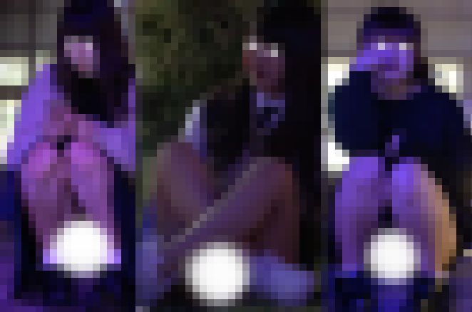 妄想vol.154「ハロウィン夜に私服で３人がM字チラ...」 サンプル画像