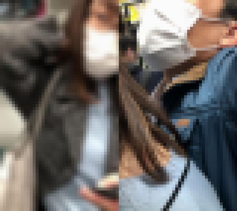 ガッツリ密着痴漢されてるお姉さん サンプル画像