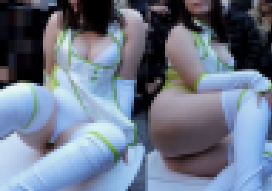 コスプレ2016冬お尻丸出しｗ黒髪おっぱい谷間【動画】イベント編 2805と2803セット販売 サンプル画像