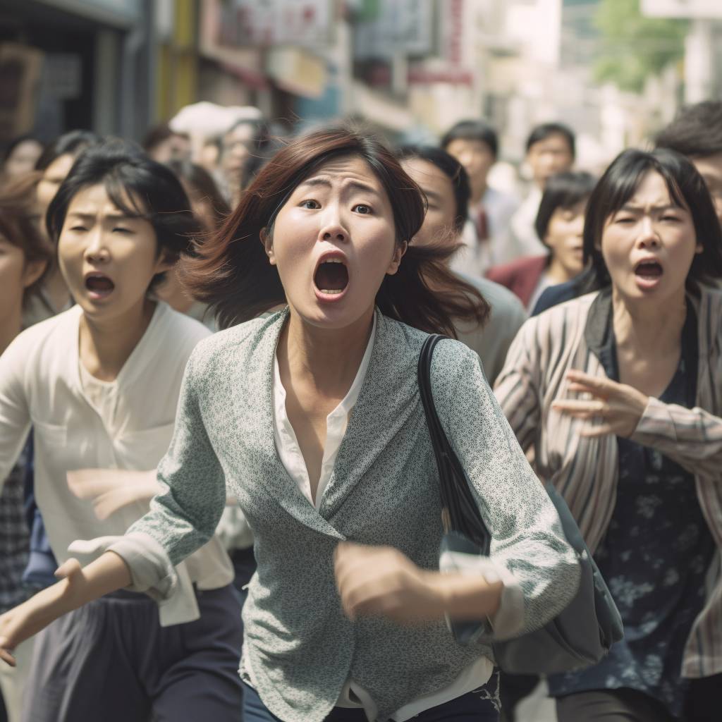 集団パニック　兵庫県　加古川市　2023年04月15日　集団パニック女性　画像