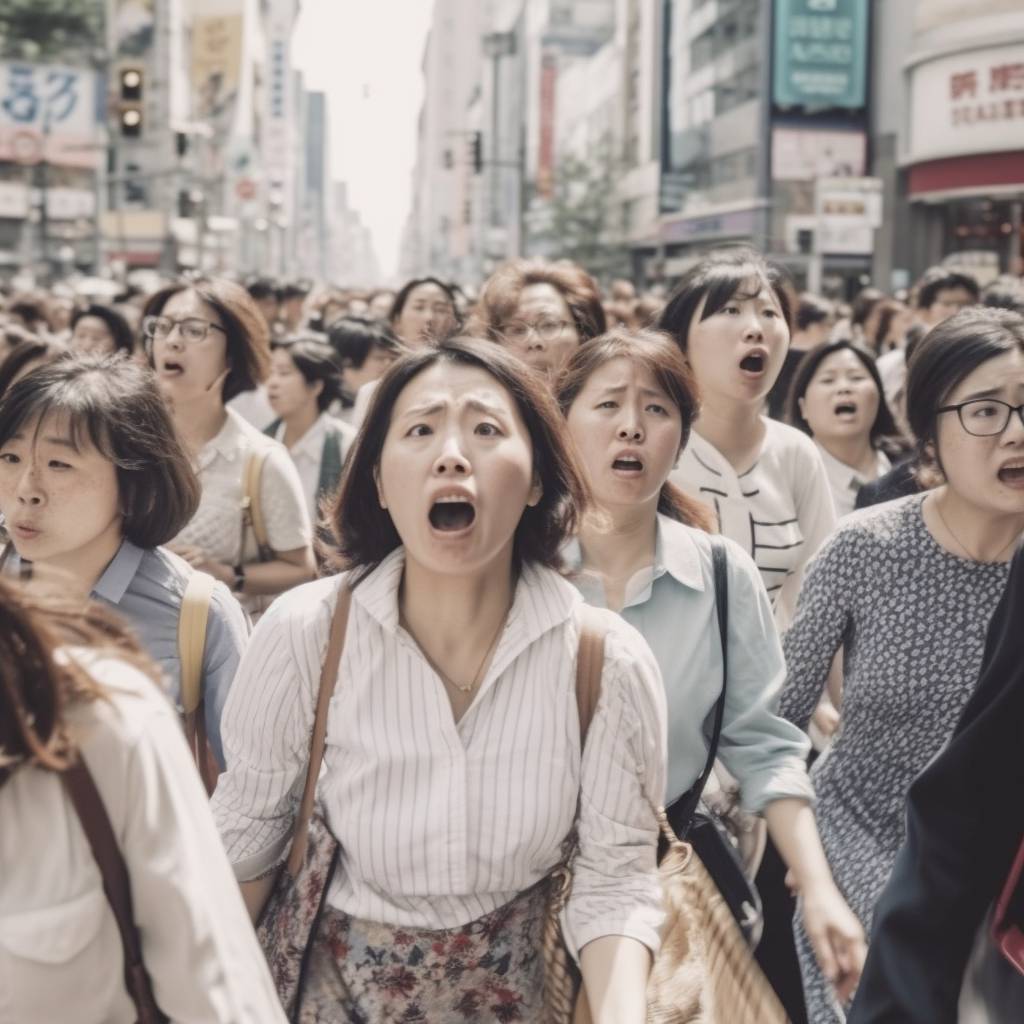 集団パニック　北海道　石狩市　2023年04月19日　集団パニック女性　画像