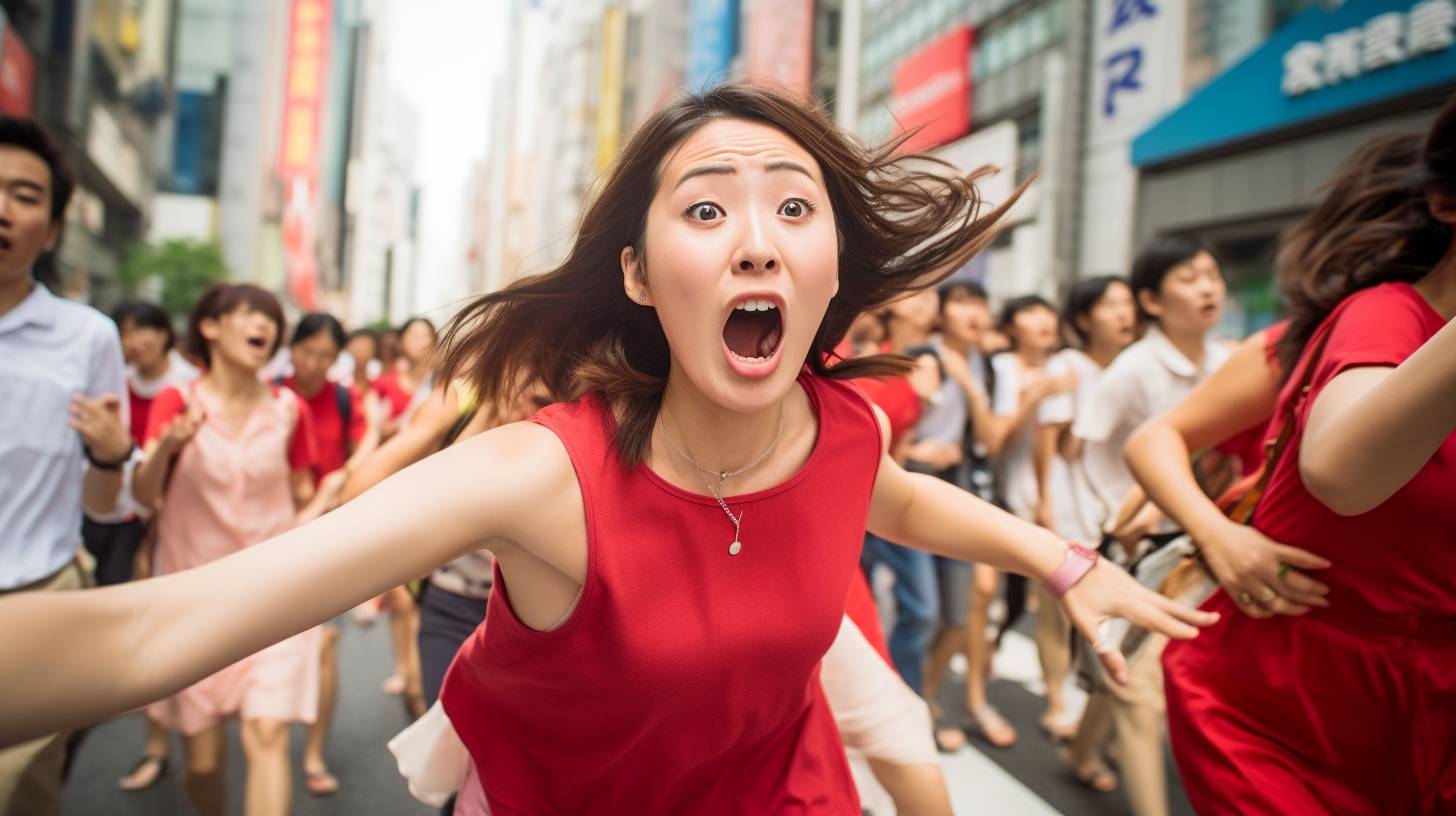 集団パニック　千葉県　袖ケ浦市　2023年10月31日　集団パニック女性　画像