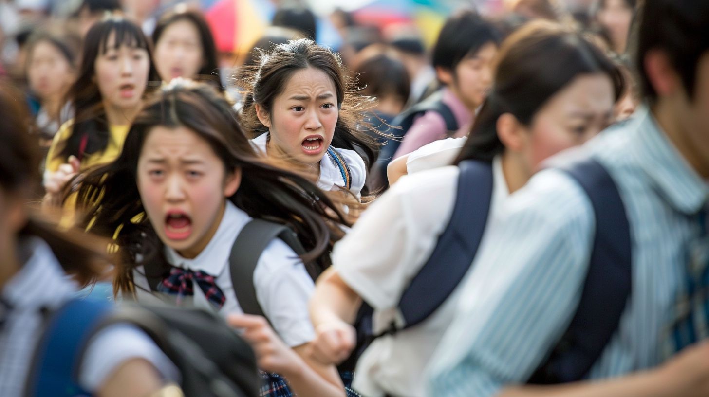集団パニック 栃木県 鹿沼市 2023年12月29日 集団パニック女性 画像