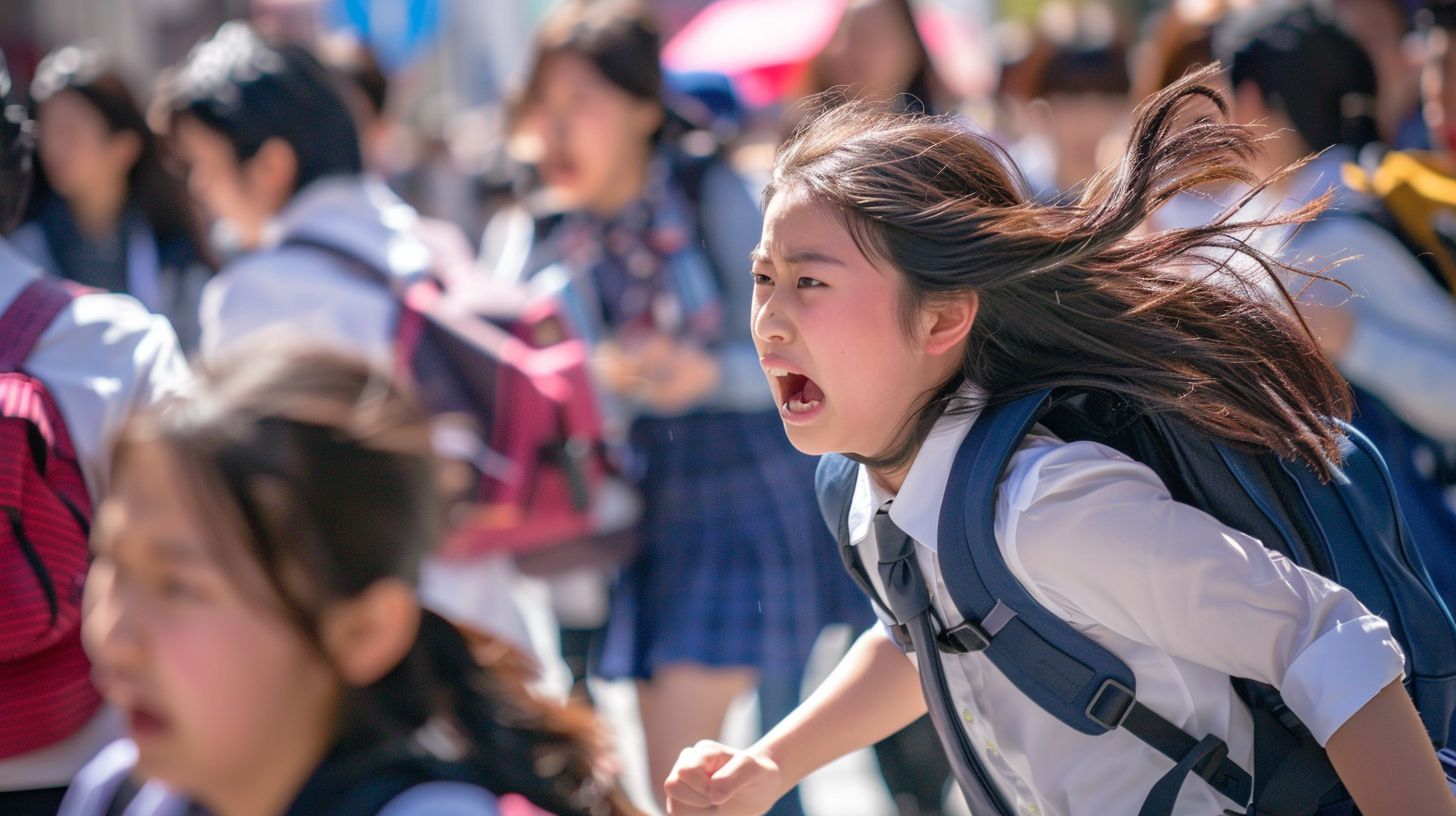 集団パニック　愛知県　田原市　2023年12月31日　集団パニック女性　画像