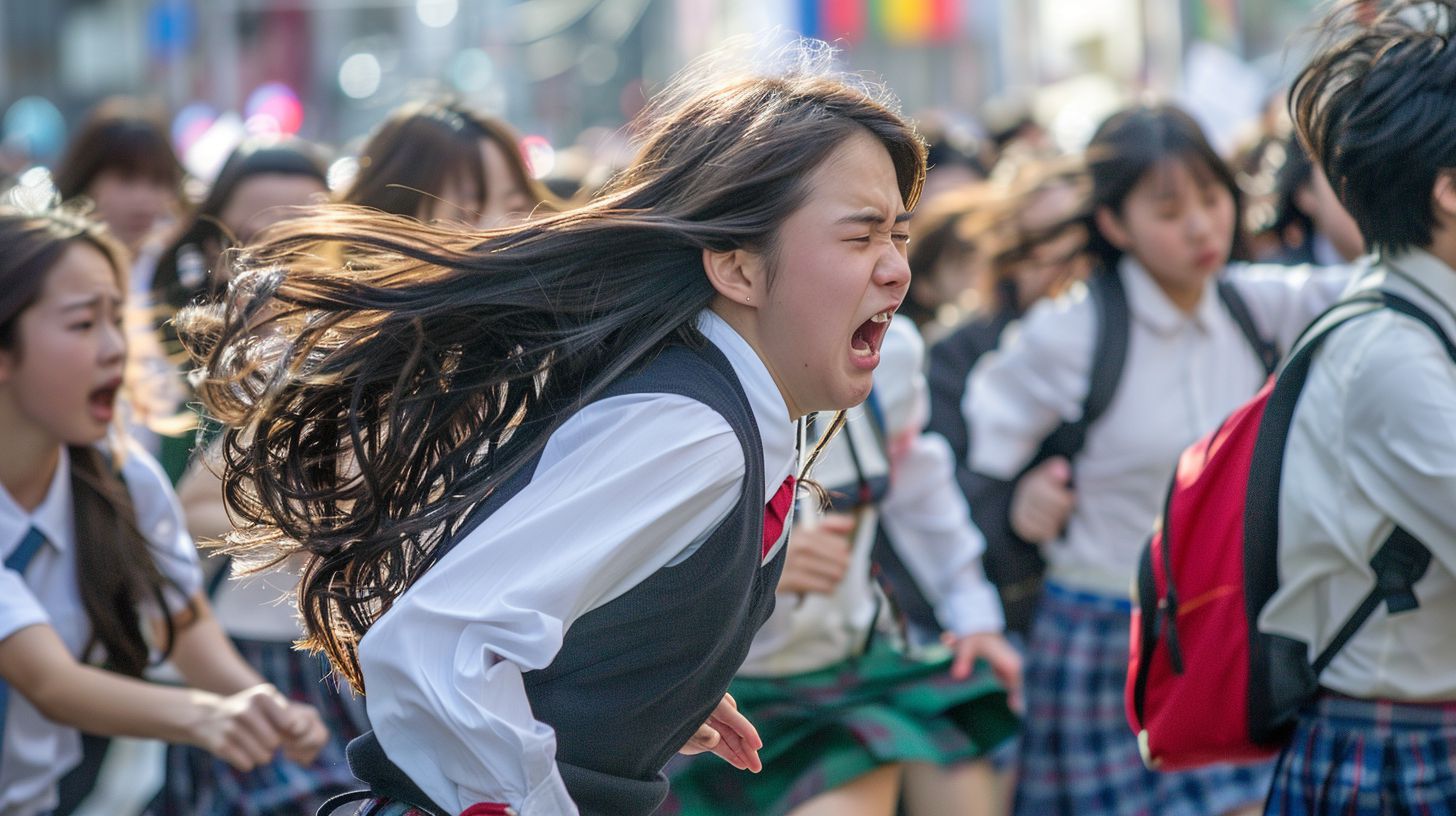 集団パニック 神奈川県 座間市 2024年01月04日 集団パニック女性 画像