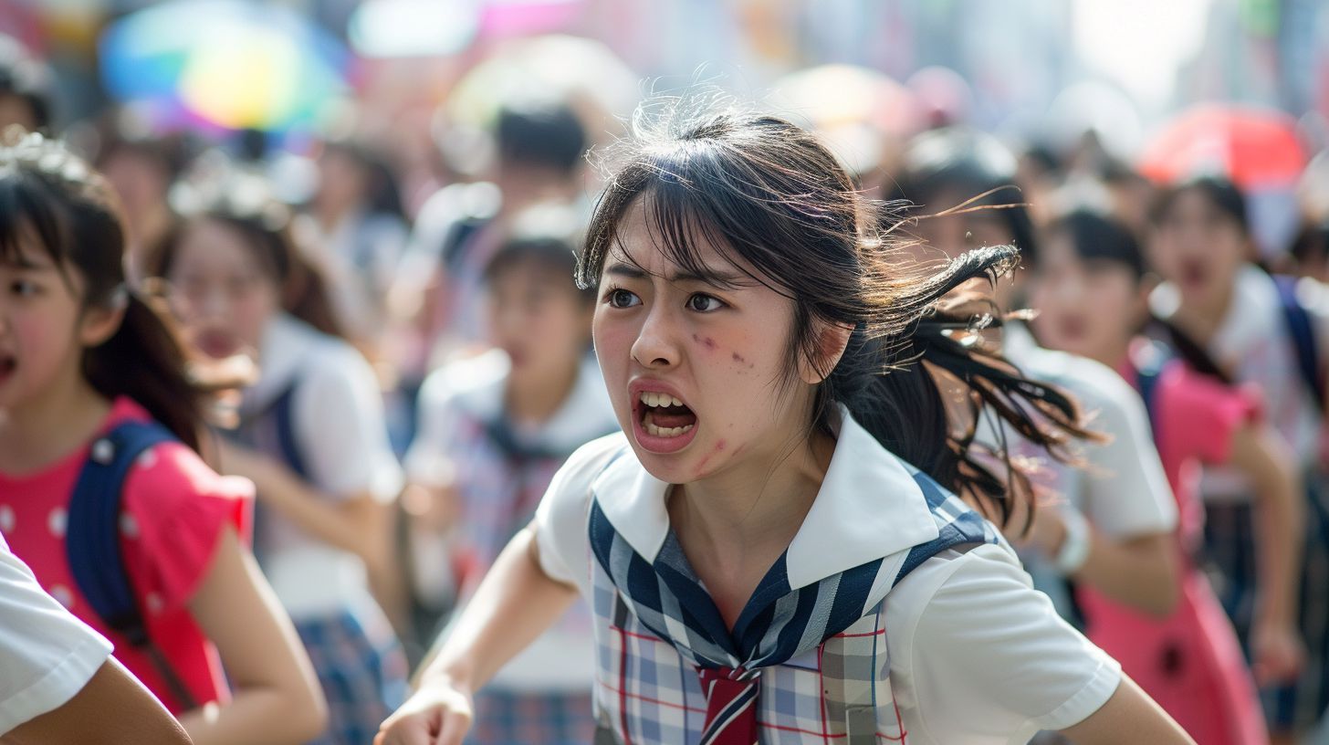 集団パニック 東京都 港区 2024年01月12日 集団パニック女性 画像