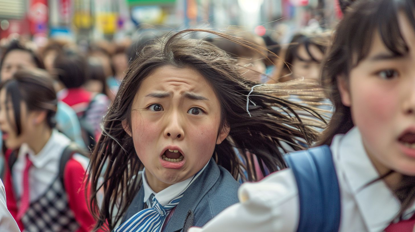 集団パニック 福岡県 八女市 2024年01月23日 集団パニック女性 画像