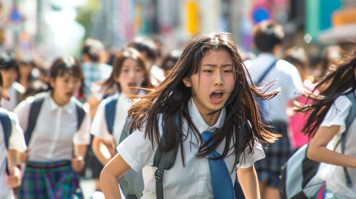 集団パニック　青森県　五所川原市　2024年02月22日　集団パニック女性　画像