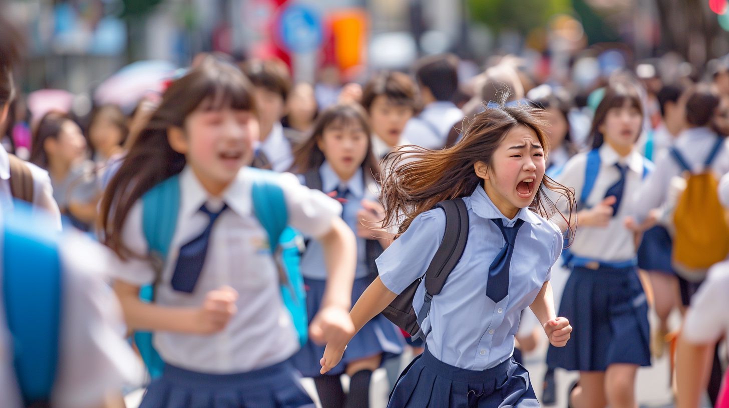集団パニック　福島県　須賀川市　2024年02月27日　集団パニック女性　画像