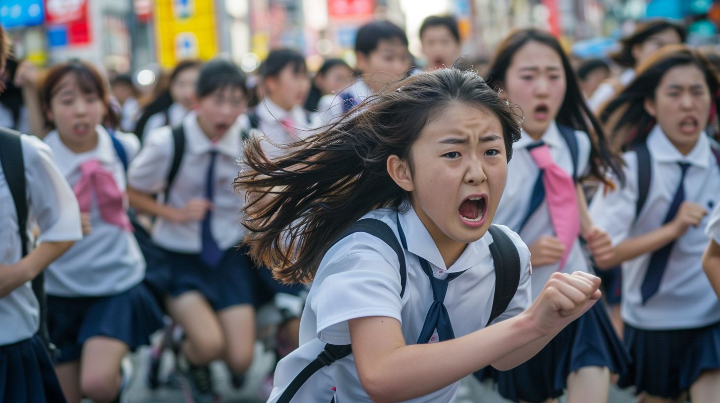 集団パニック 山口県 山口市 2024年04月04日 集団パニック女性 画像
