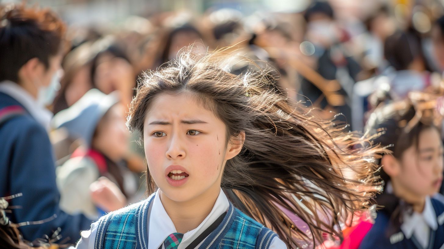 集団パニック　香川県　三豊市　2024年04月10日　集団パニック女性　画像