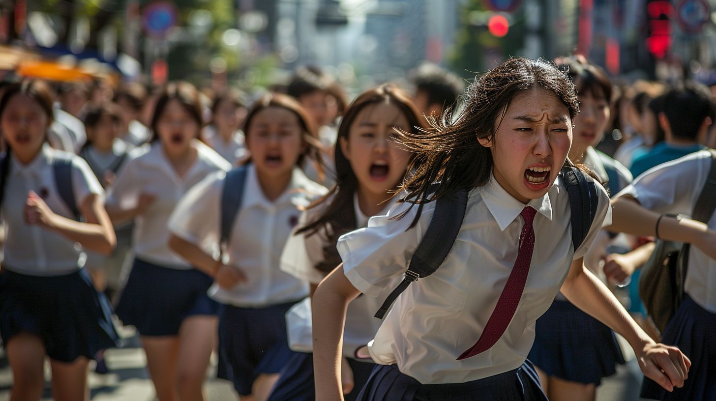 集団パニック　鹿児島県　薩摩川内市　2024年05月14日　集団パニック女性　画像