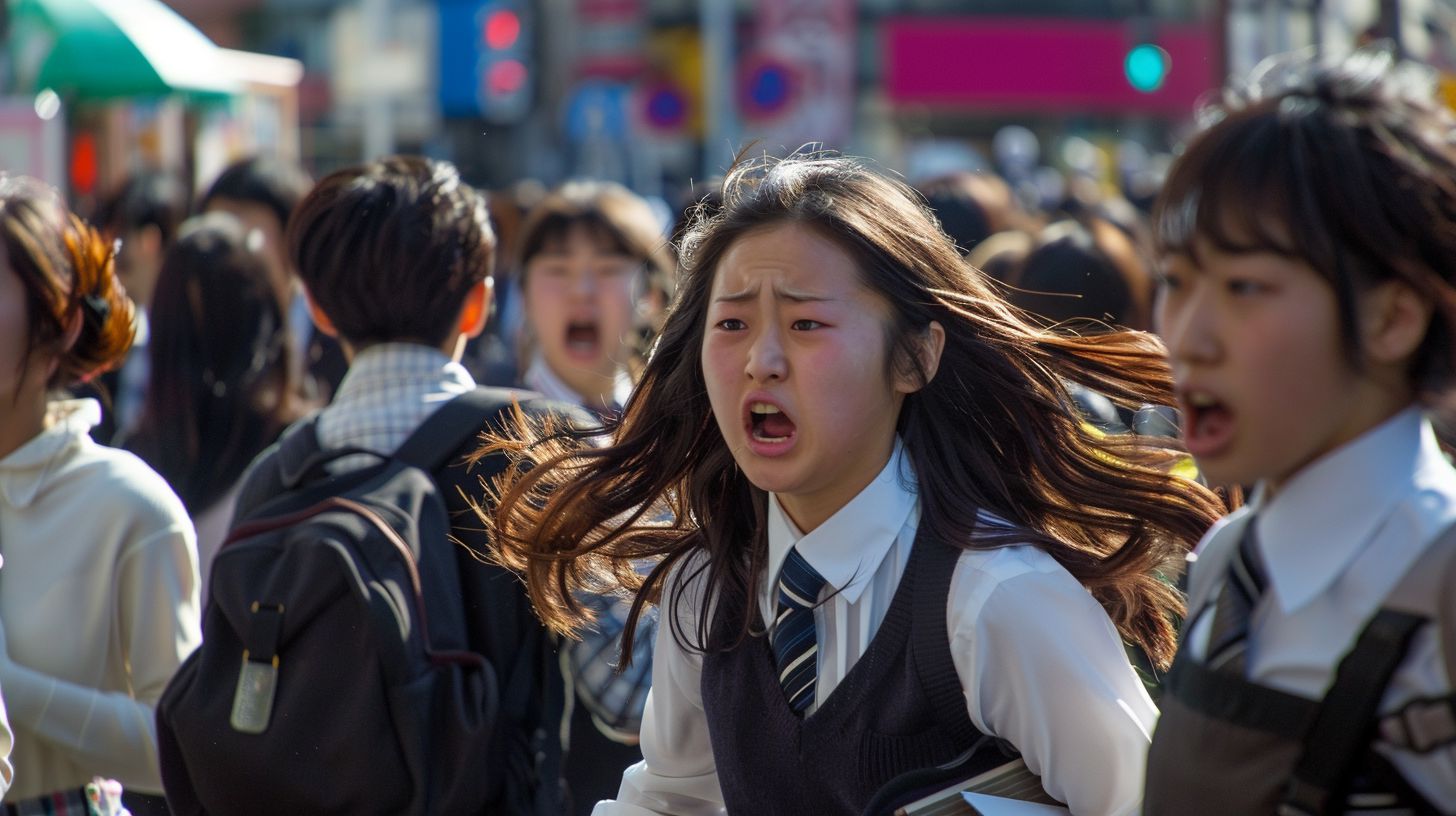 集団パニック　青森県　八戸市　2024年08月25日　集団パニック女性　画像