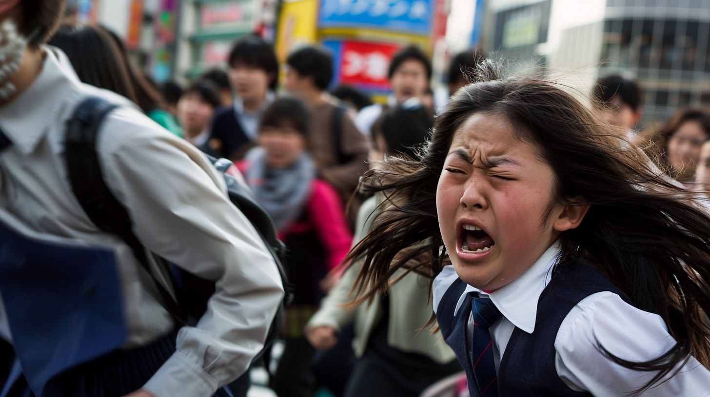 集団パニック　大分県　宇佐市　2024年09月03日　集団パニック女性　画像