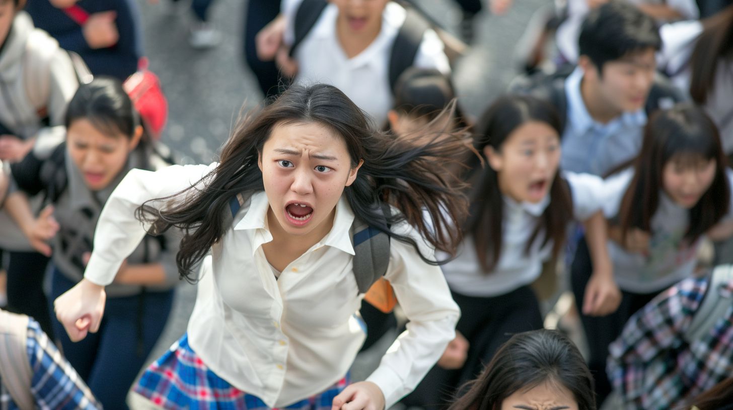 集団パニック　大分県　佐伯市　2024年11月21日　集団パニック女性　画像