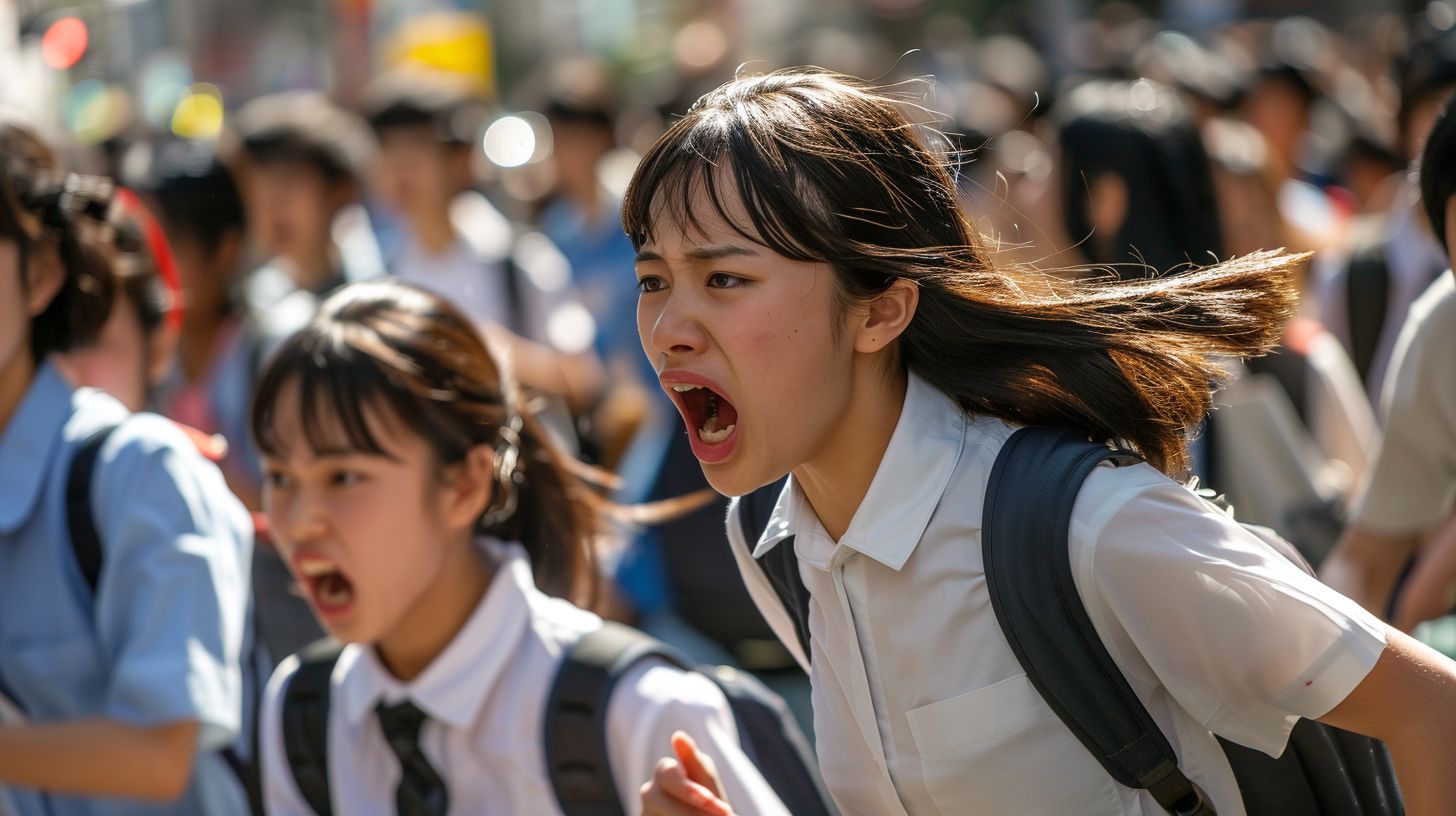 集団パニック　北海道　旭川市　2024年12月06日　集団パニック女性　画像