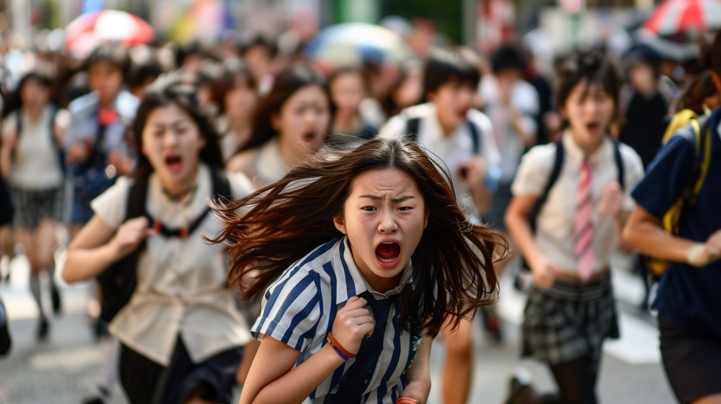 集団パニック 静岡県 御殿場市 2024年12月19日 集団パニック女性 画像