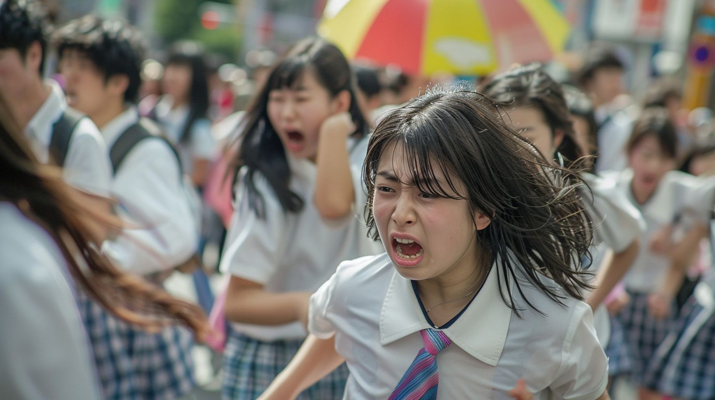 集団パニック 福岡県 春日市 2024年12月30日 集団パニック女性 画像