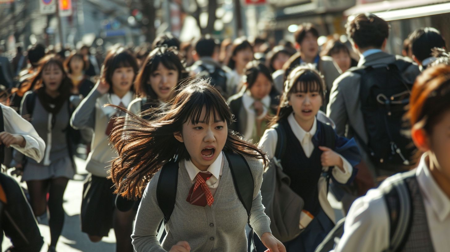 集団パニック 静岡県 掛川市 2025年01月10日 集団パニック女性 画像