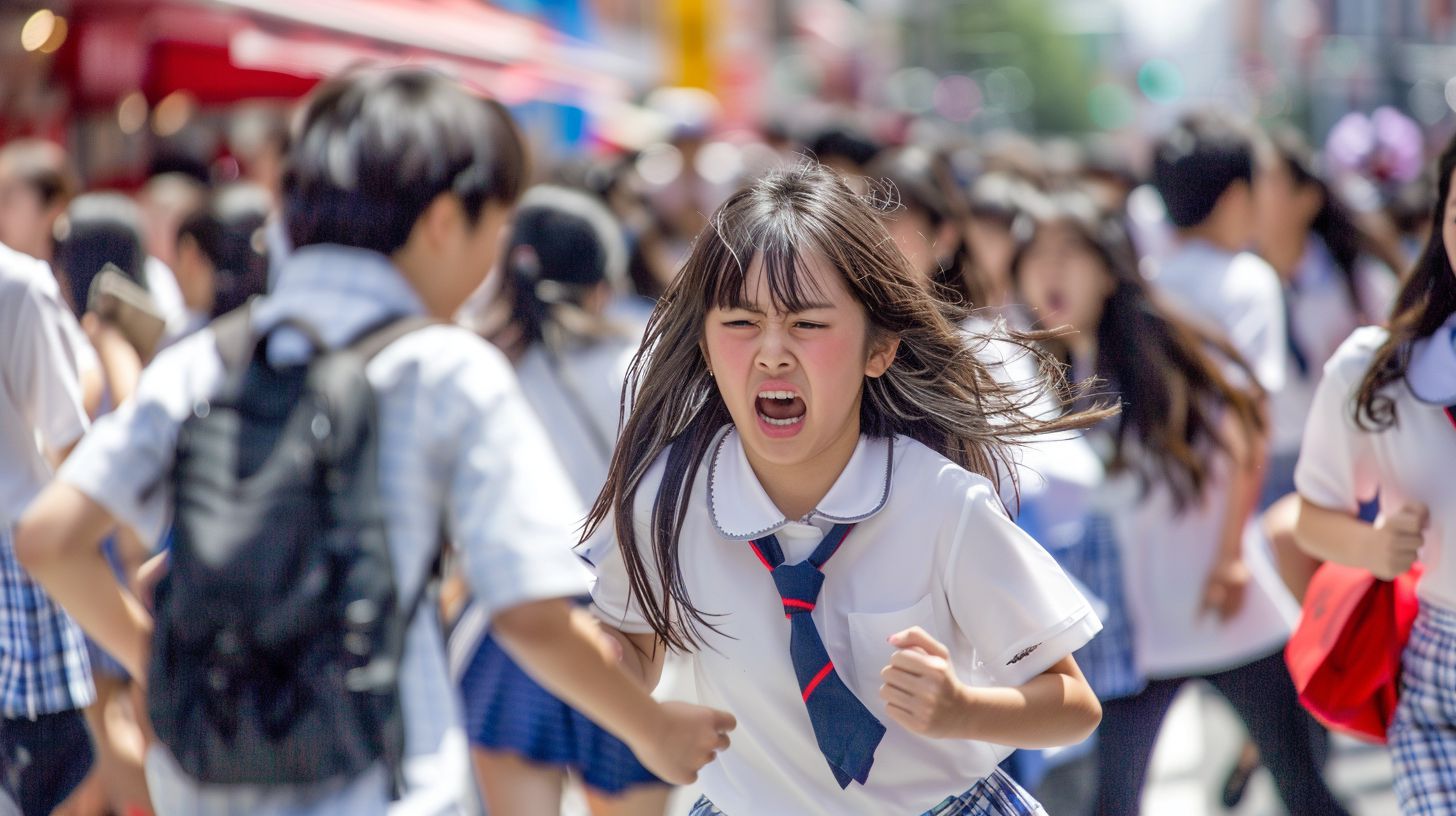 集団パニック 群馬県 前橋市 2025年03月29日 集団パニック女性 画像