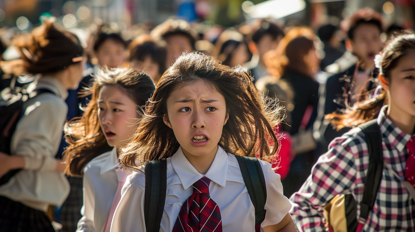 集団パニック 愛媛県 四国中央市 2025年04月04日 集団パニック女性 画像