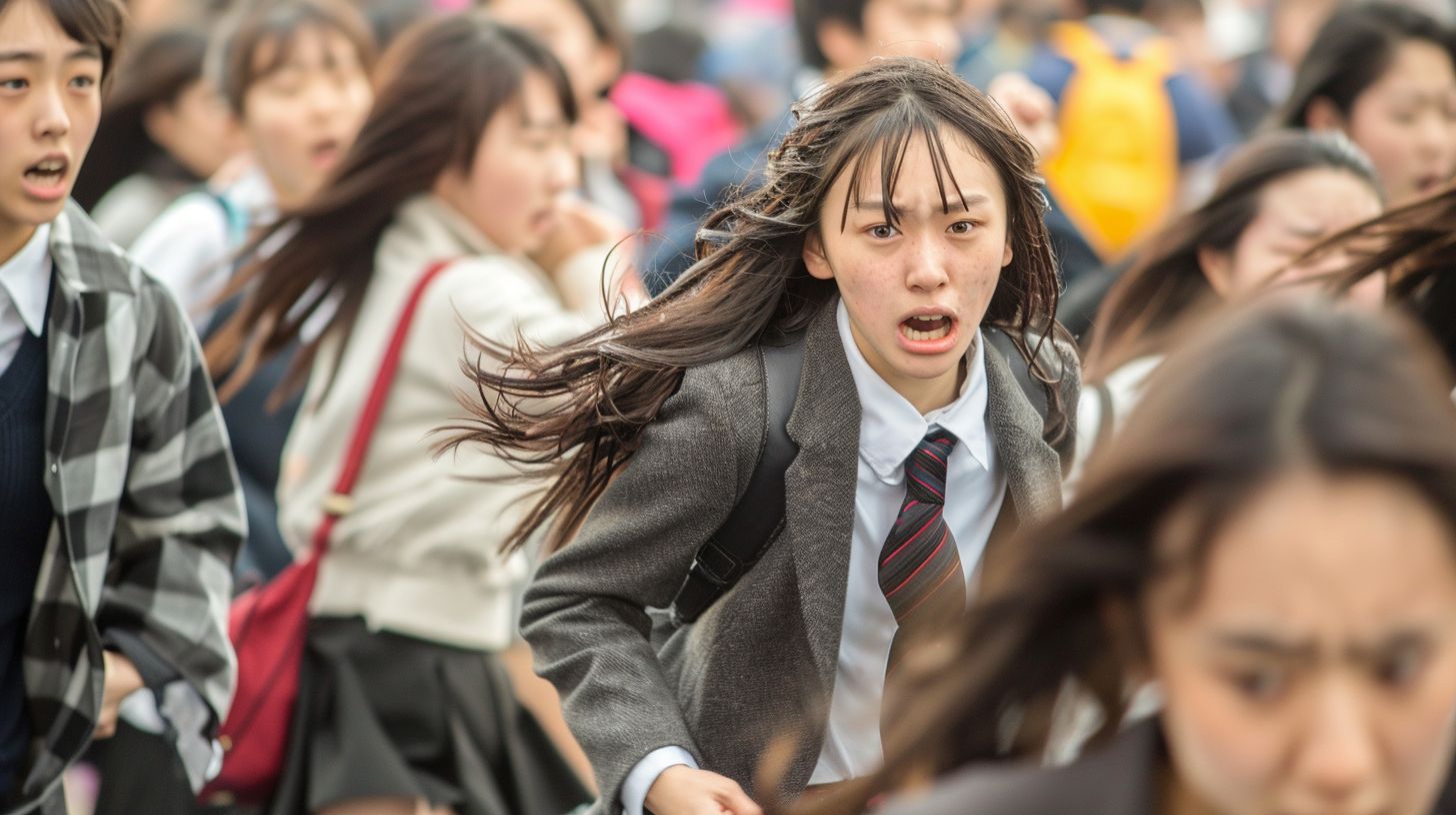 集団パニック 岐阜県 各務原市 2025年04月22日 集団パニック女性 画像