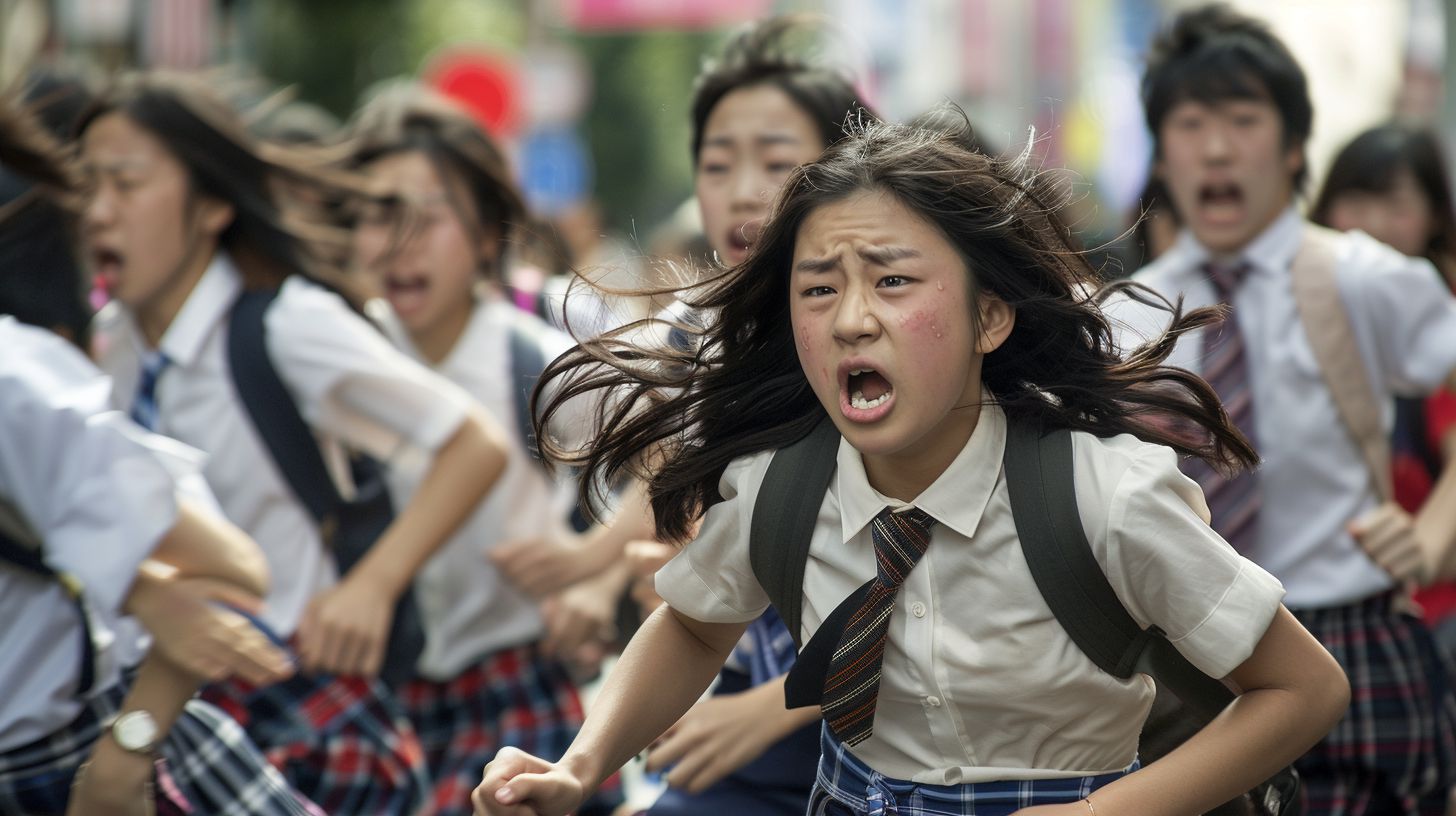 集団パニック 三重県 桑名市 2025年04月24日 集団パニック女性 画像