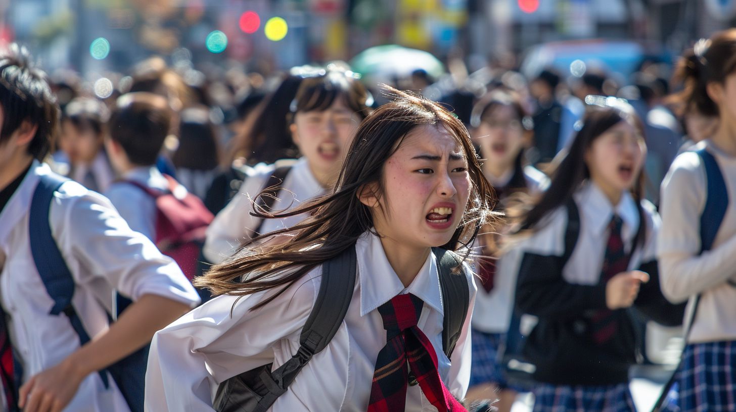 集団パニック 愛知県 一宮市 2025年04月25日 集団パニック女性 画像