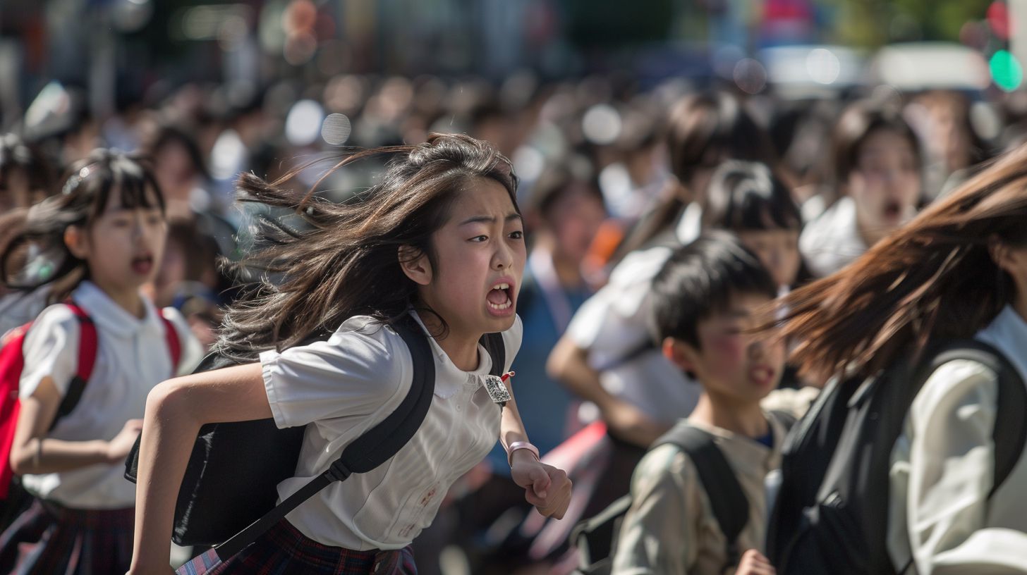 集団パニック 広島県 呉市 2025年05月18日 集団パニック女性 画像