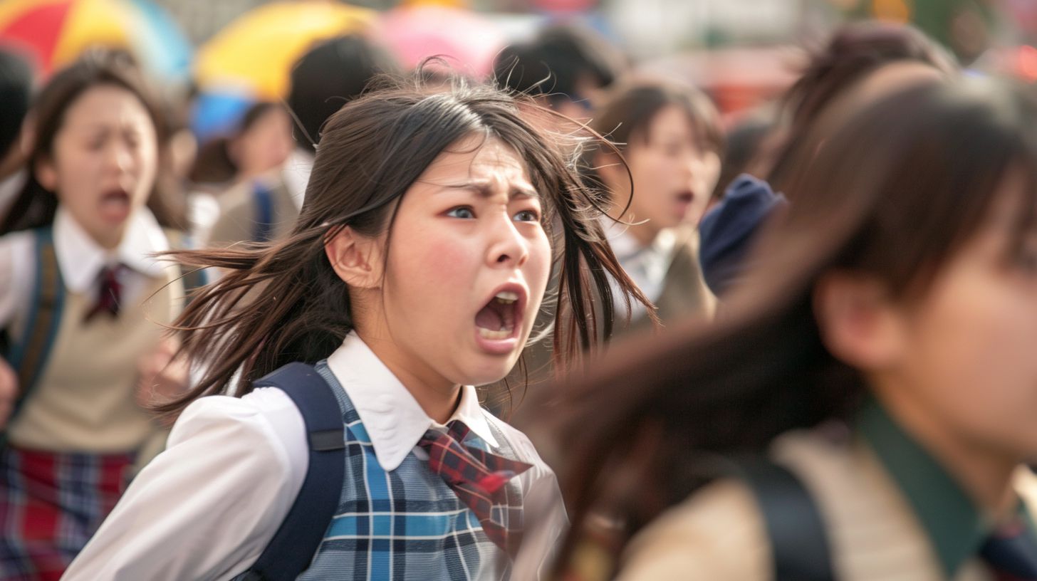 集団パニック　福島県　福島市　2025年06月13日　集団パニック女性　画像