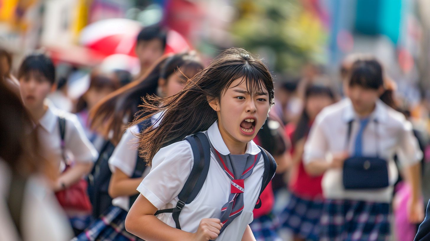 集団パニック 神奈川県 川崎市 2025年09月14日 集団パニック女性 画像