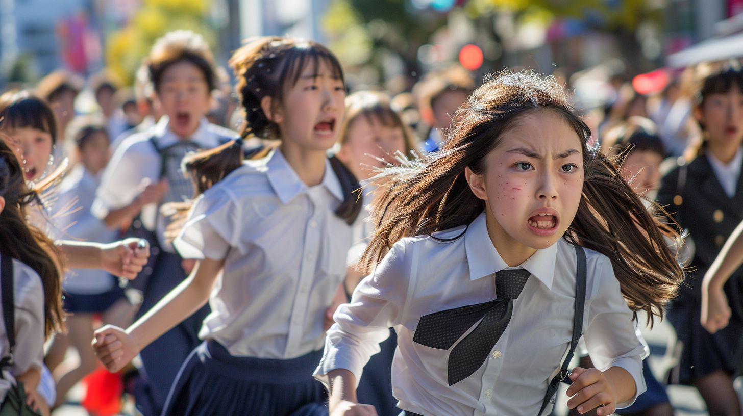 集団パニック　群馬県　前橋市　2025年10月01日　集団パニック女性　画像