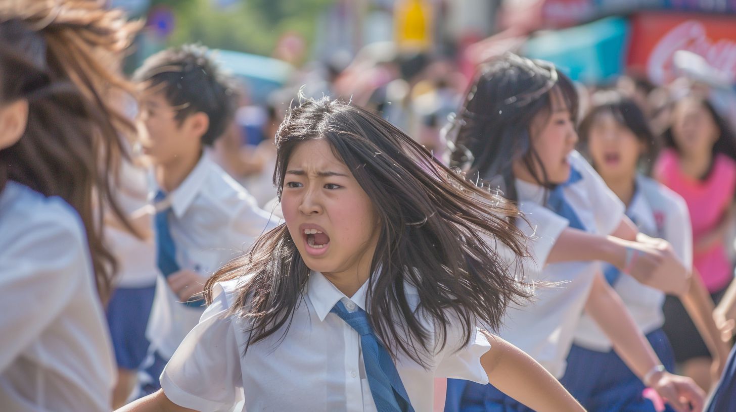 集団パニック 千葉県 市川市 2025年10月20日 集団パニック女性 画像