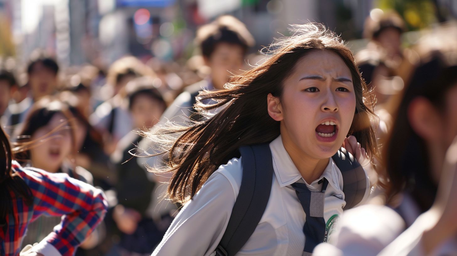 集団パニック　長崎県　諫早市　2025年10月25日　集団パニック女性　画像