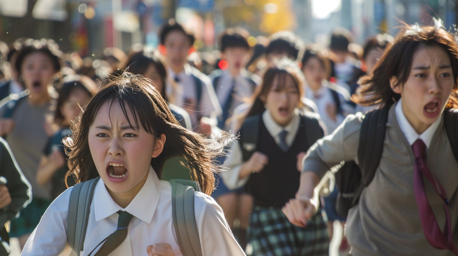 集団パニック　愛知県　江南市　2025年11月05日　集団パニック女性　画像