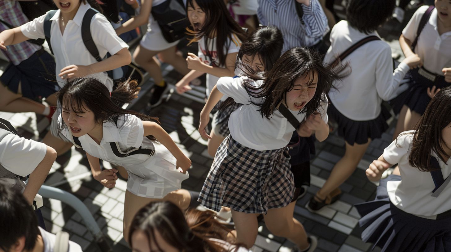 集団パニック　埼玉県　鶴ヶ島市　2025年11月20日　集団パニック女性　画像