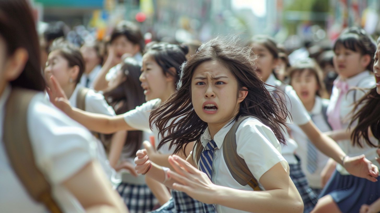 集団パニック 群馬県 桐生市 2025年12月20日 集団パニック女性 画像
