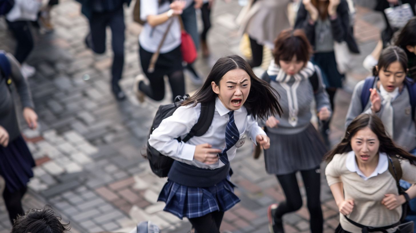 集団パニック 愛知県 知立市 2026年04月02日 集団パニック女性 画像