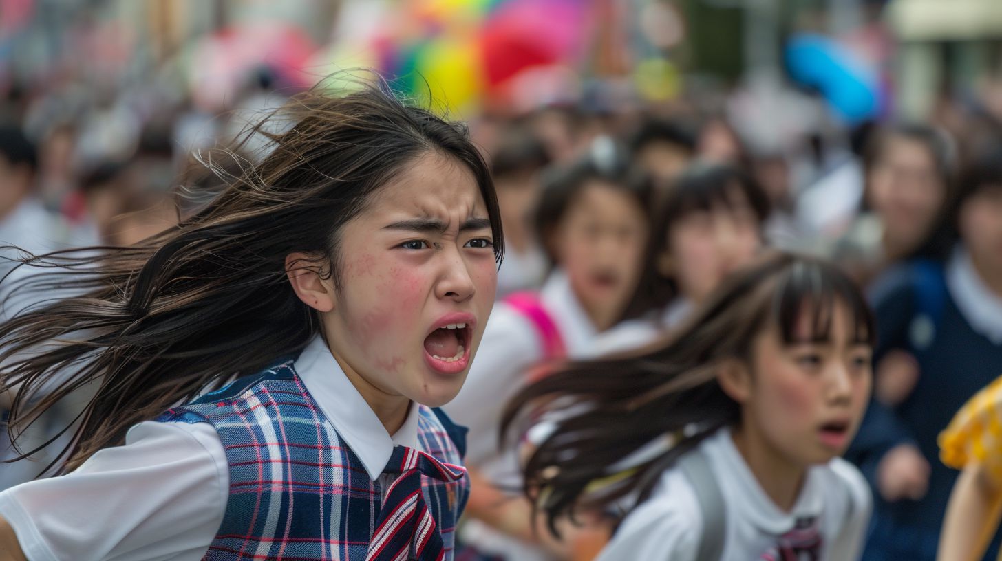 集団パニック　山口県　山口市　2026年06月09日　集団パニック女性　画像