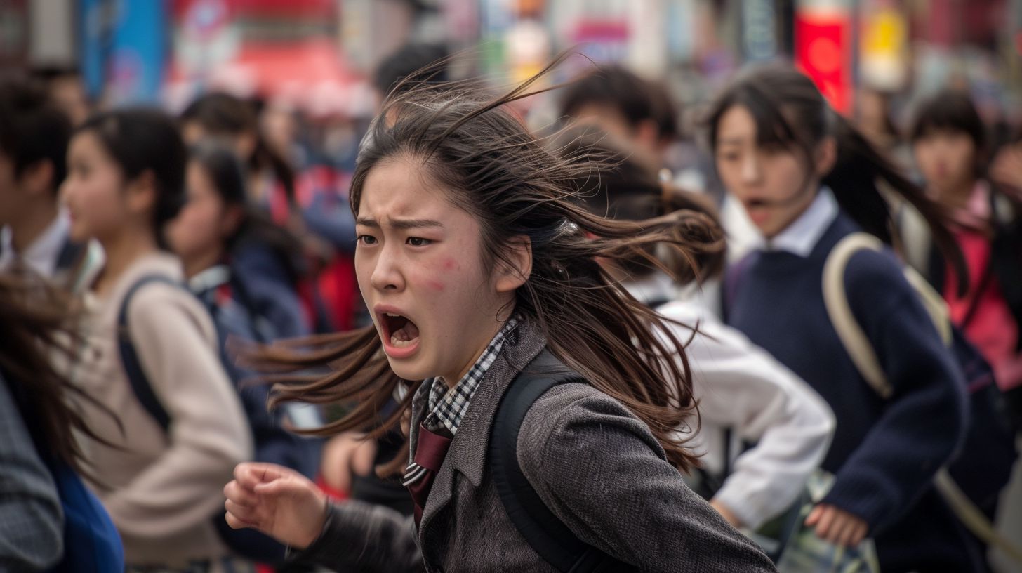 集団パニック 秋田県 由利本荘市 2026年06月10日 集団パニック女性 画像
