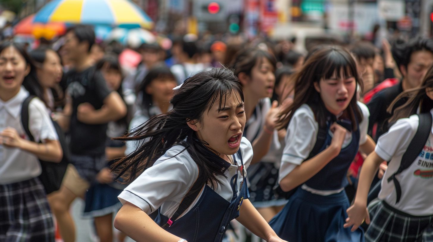 集団パニック　東京都　稲城市　2026年06月14日　集団パニック女性　画像