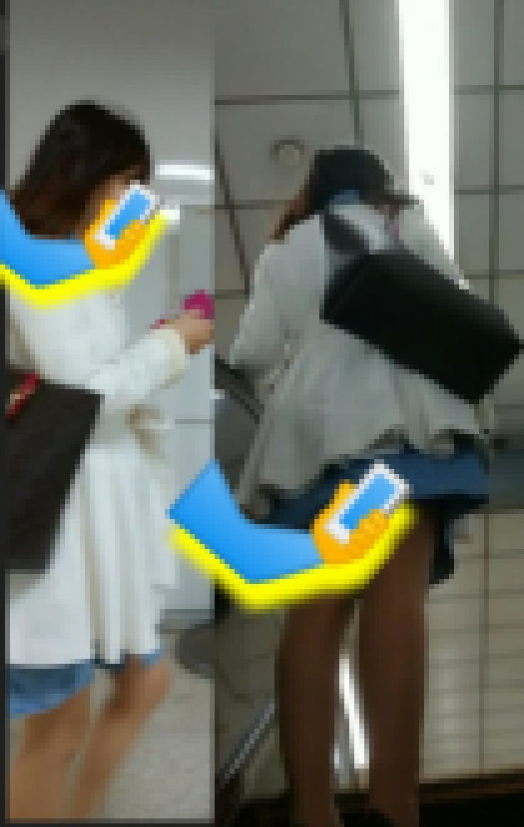 ミニスカ太もも先っちょ～まで覗き！追いかけてお顔拝～見！ サンプル画像