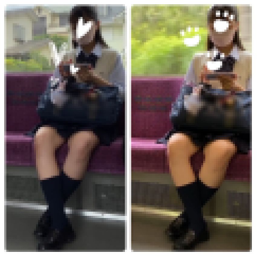 JK風制服美女の対面エロ過ぎるミニスカ生脚118 サンプル画像