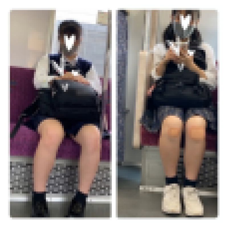 2名のJK風制服美女の対面エロ過ぎるミニスカ生脚130 サンプル画像