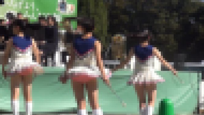 イベント参加のバトンKチア演技 サンプル画像