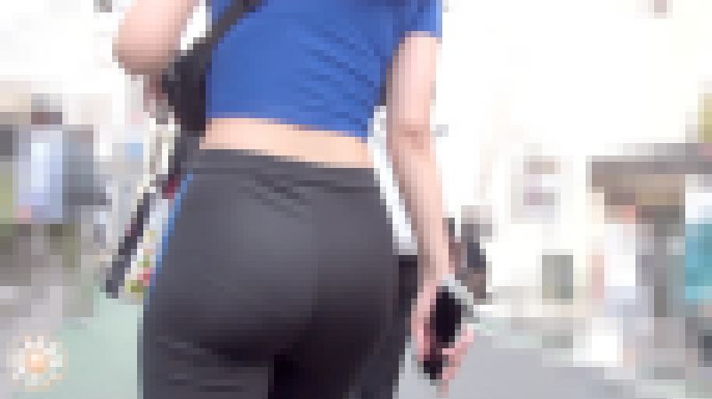 【FHD高画質】左のショーツめくれちゃったスポーツレギパン サンプル画像