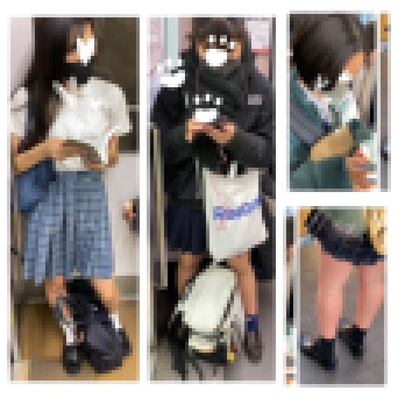 3名のJK風制服美女のエロ過ぎるミニスカ立ち生脚179 画像