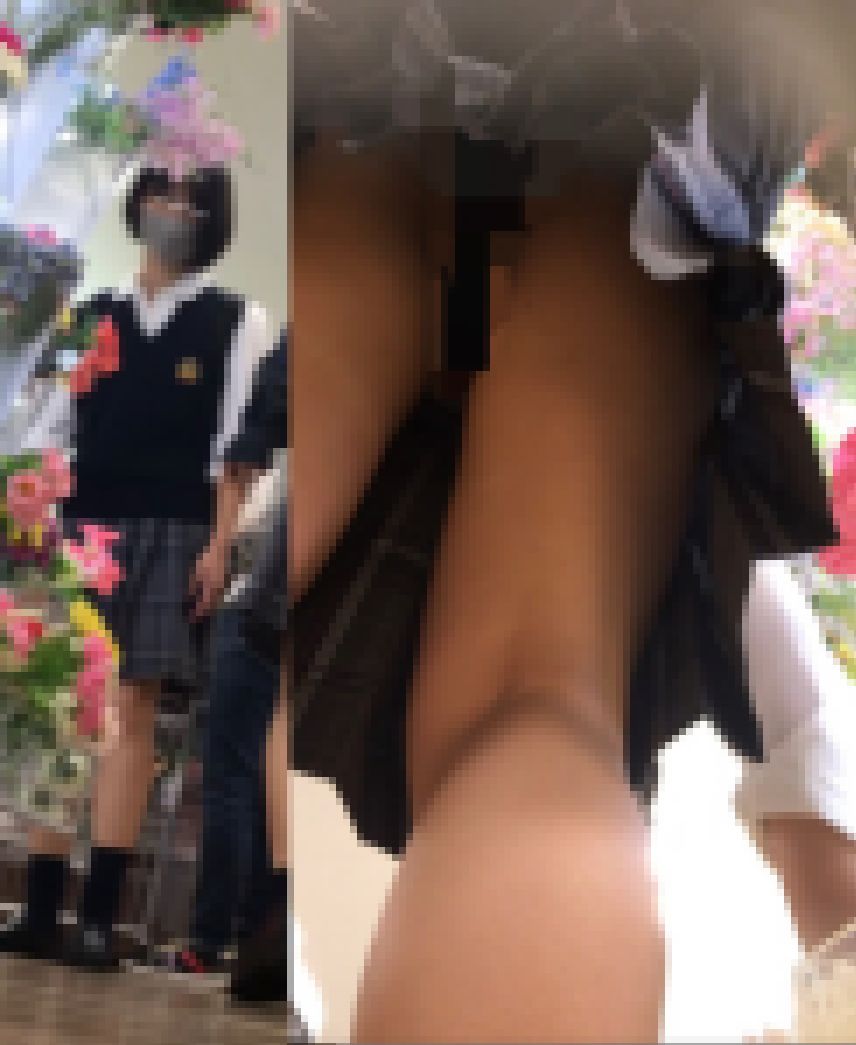 #22 花と共に咲き乱れるスレンダーJKちゃんの逆さ撮り風景 サンプル画像